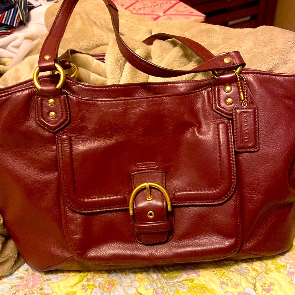Coach Burgundy Leather Satchel